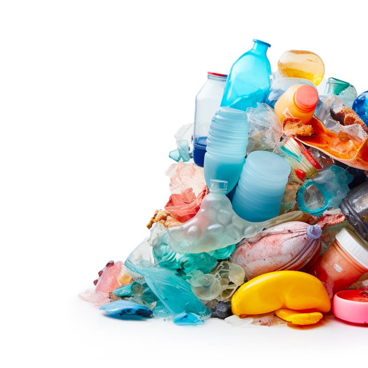A pile of colorful plastic