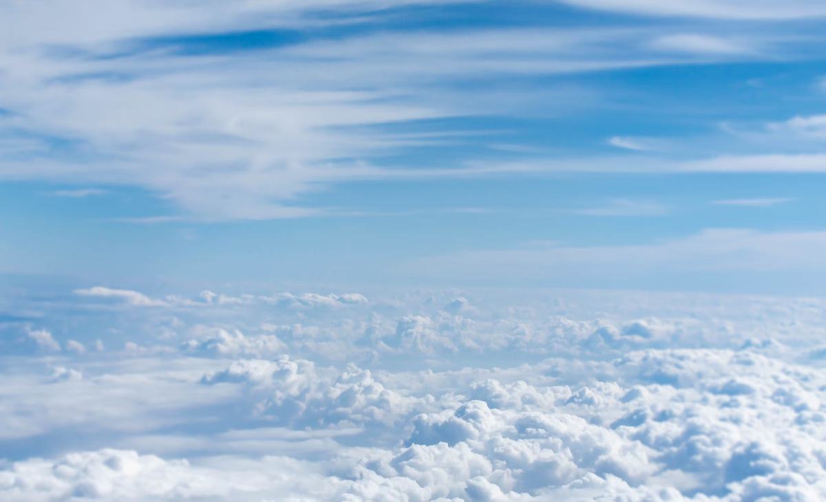 A blue sky