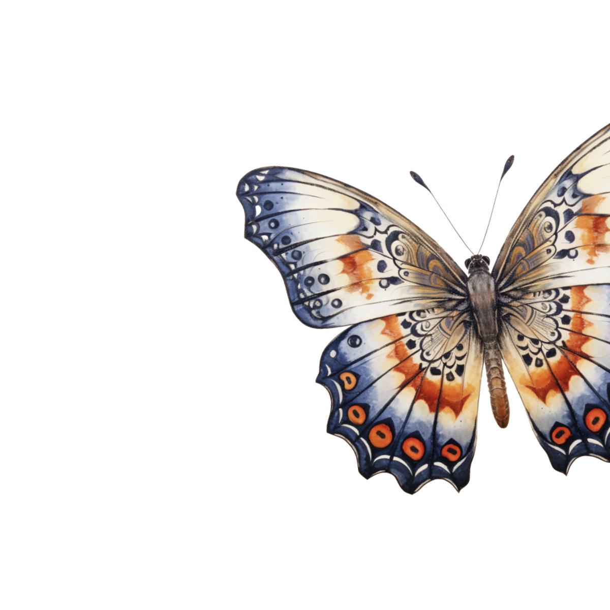 Watercolor painting of a butterfly.